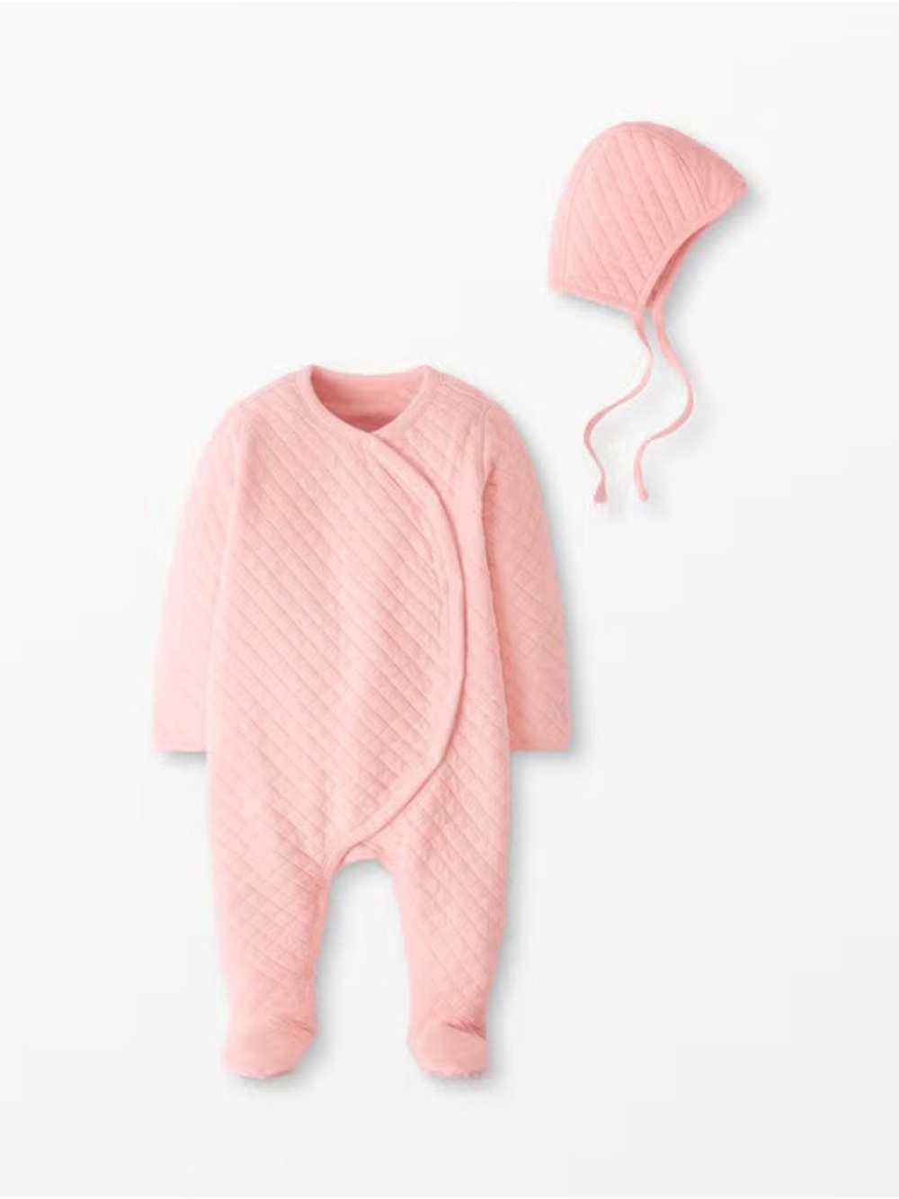 Hanna Andersson Quilted Light Pink Footie